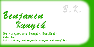 benjamin kunyik business card